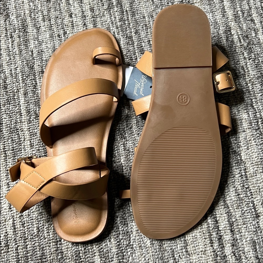 Universal Thread Sol Toe Loop Ankle Strap Sandals Various Sizes - Picture 4 of 7